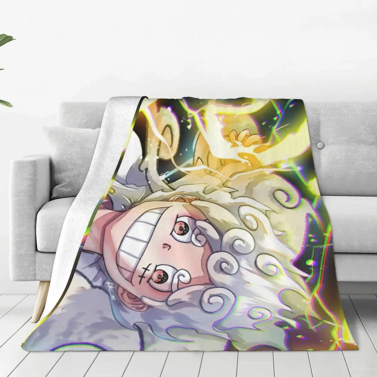 

Anime Blanket Ultra Soft Cozy Blooming Flowers Decorative Flannel Blanket All Season For Home Couch Bed Chair Travel