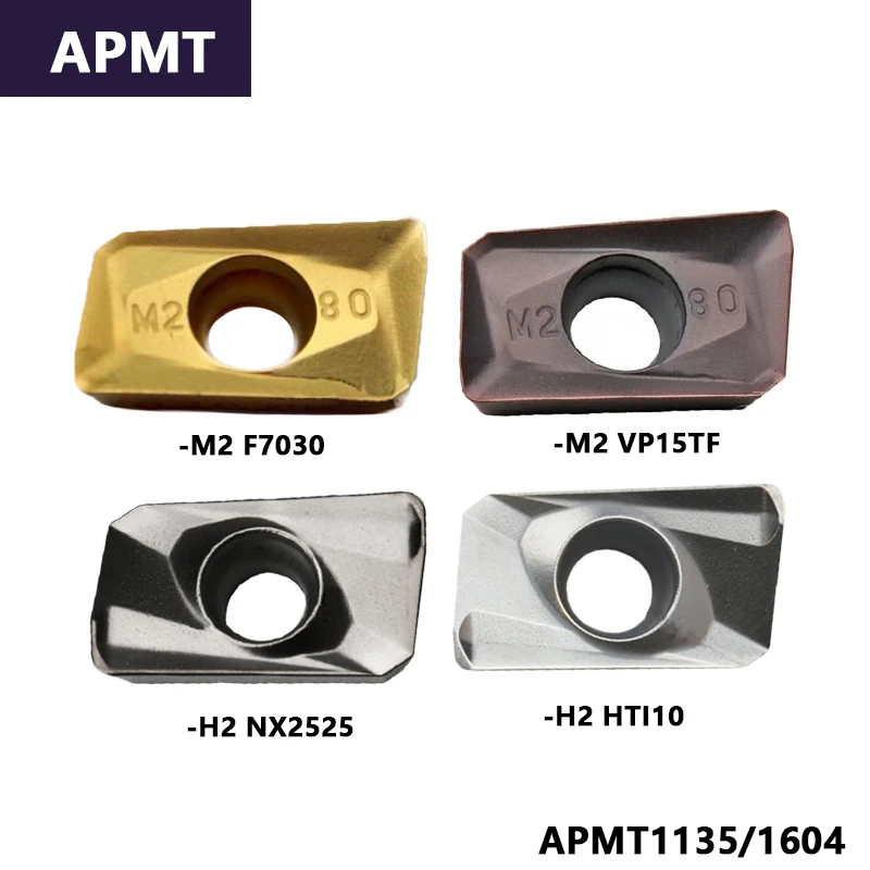 Оригинальный APMT1604 APMT1135 PDER M2 H4 H2 H1 H6 VP15TF F7030 NX2525 HTI10 Твердосплавные вставки APMT 1135