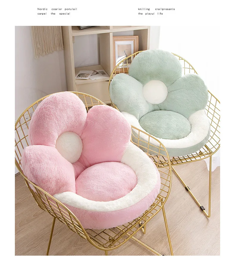 Новая плюшевая трехмерная толстая подушка с цветком для офиса сидения мягкая