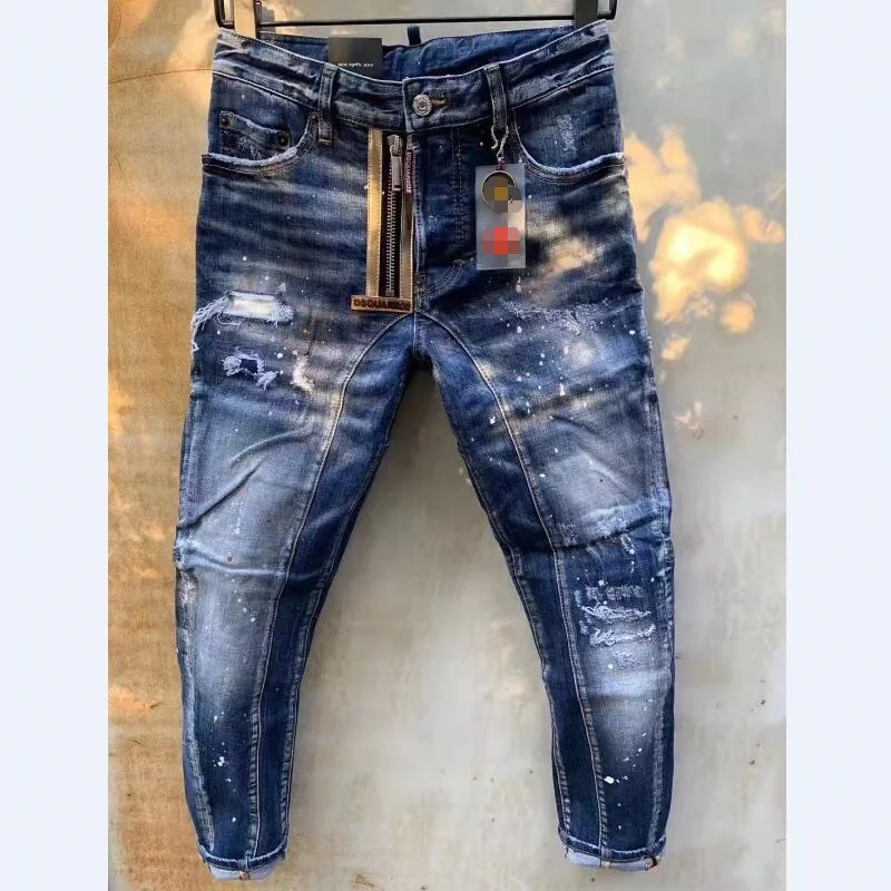 

Dsquared2 мужские джинсы скинни с рваными дырками ранние брюки T82