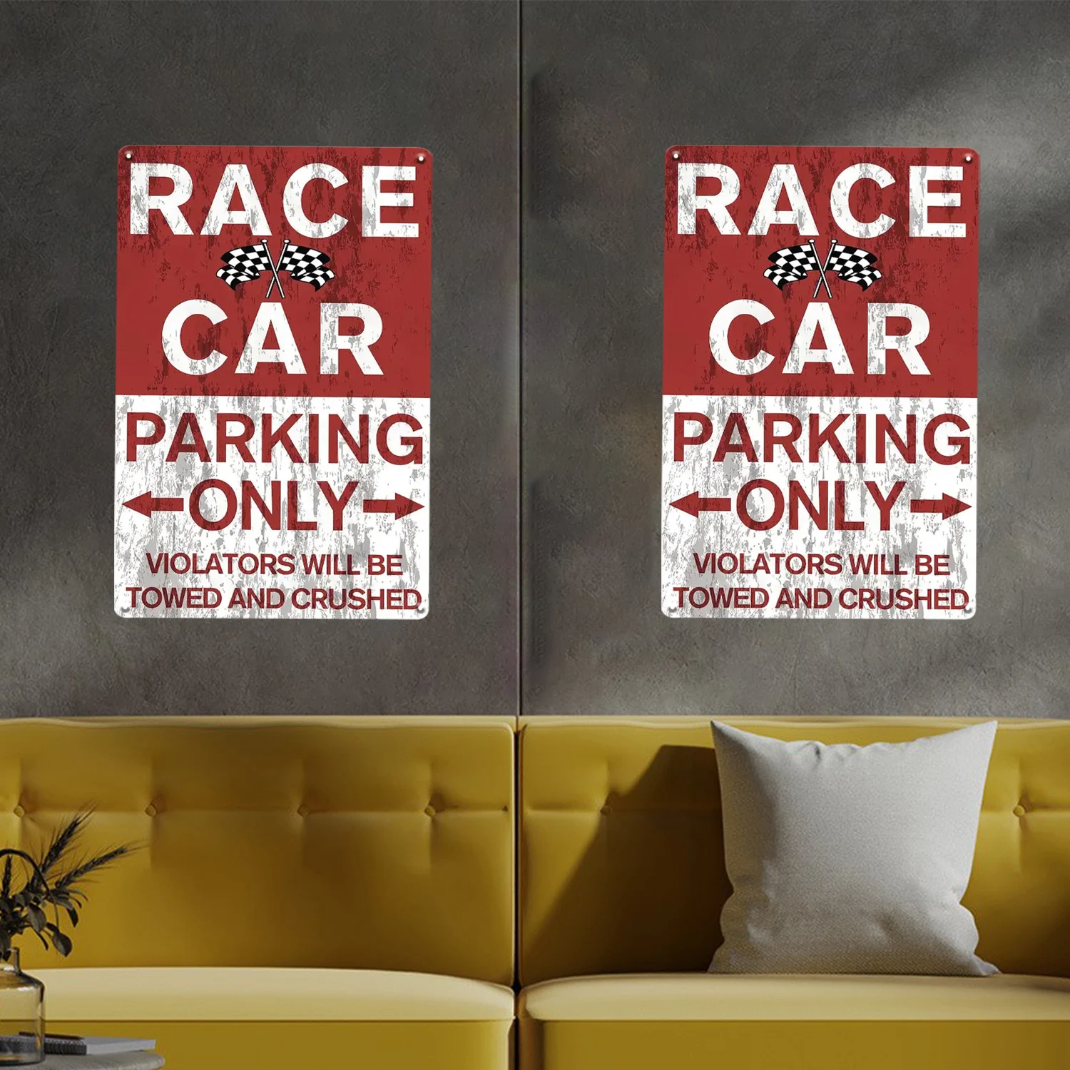 Винтажная металлическая жестяная вывеска для гонок настенный художественный