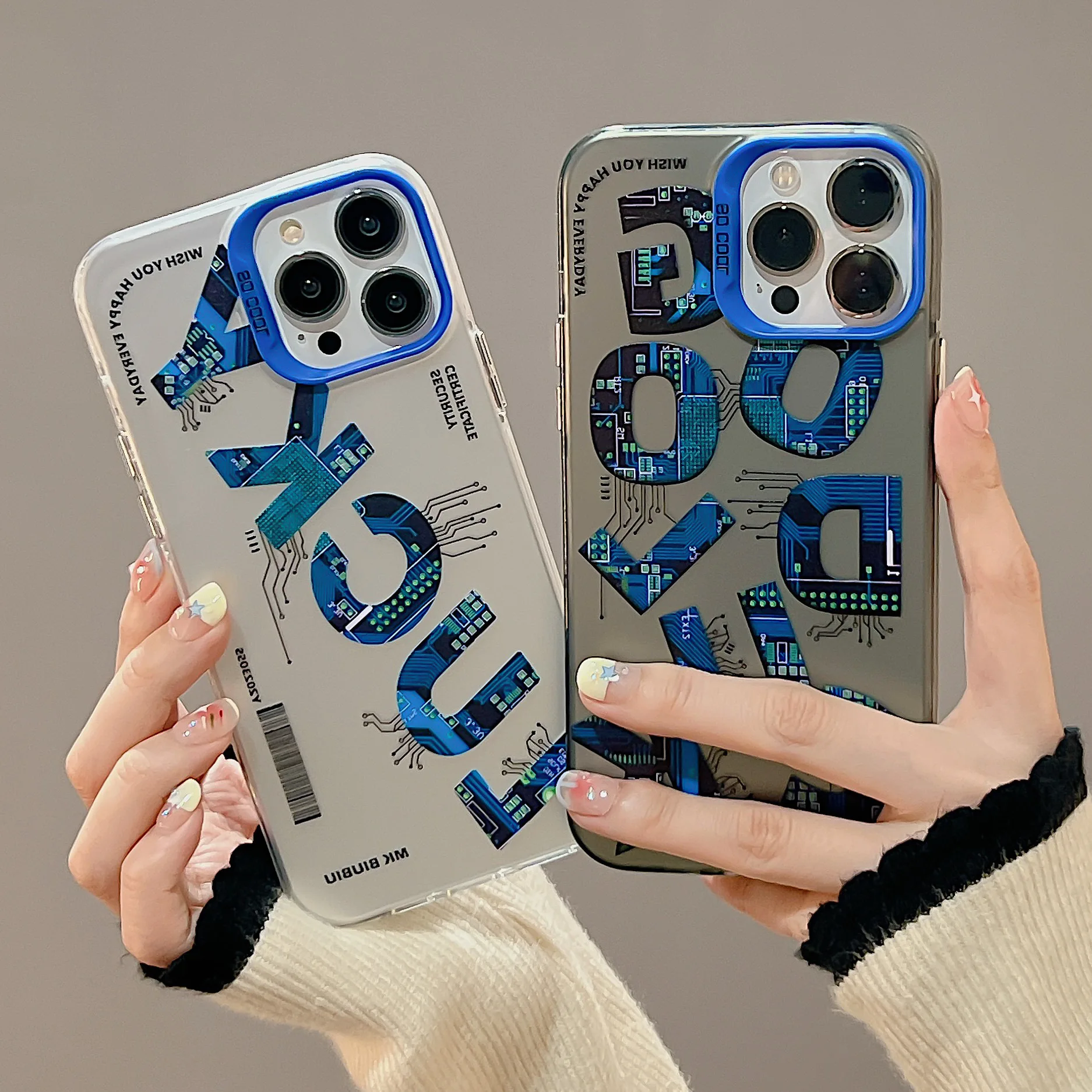 

Cool Letters Lucky Phone Case for iPhone 14 Promax 11 12 13 Creative Street Style Hard Shell Anti-fall Protective Back Cover