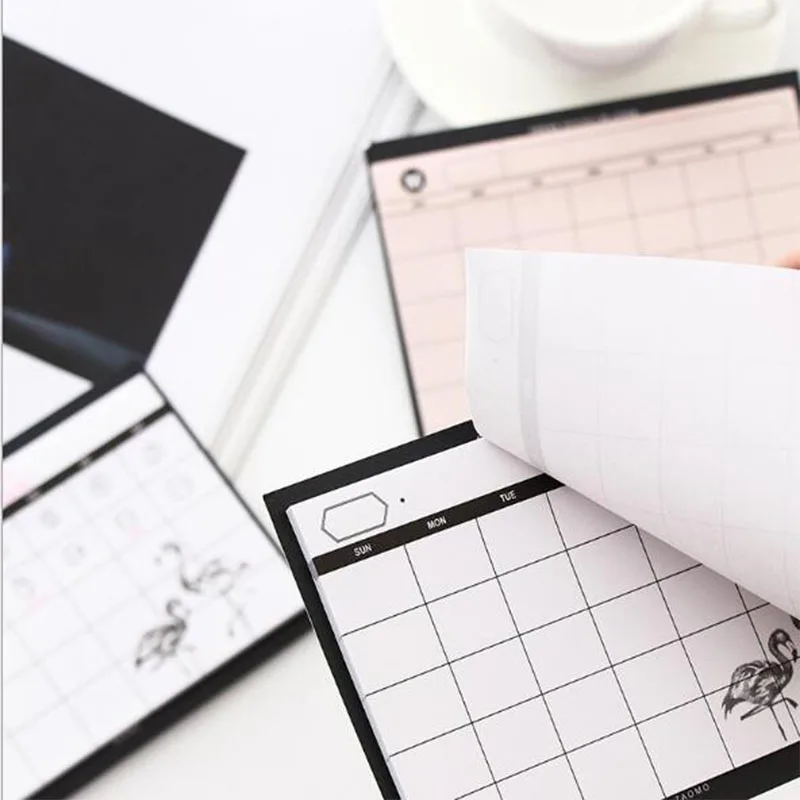 

Creative Sticky Memo Note Tab Monthly Planner Dairy Weekly Planner Notepad Stickers Office School Stationery
