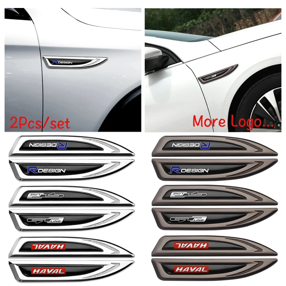 

1Pair Metal Car Styling Fender Door Rear Side Emblem Badge Stickers For Subaru XV Forester Outback Ascent Legacy Impreza STI BRZ