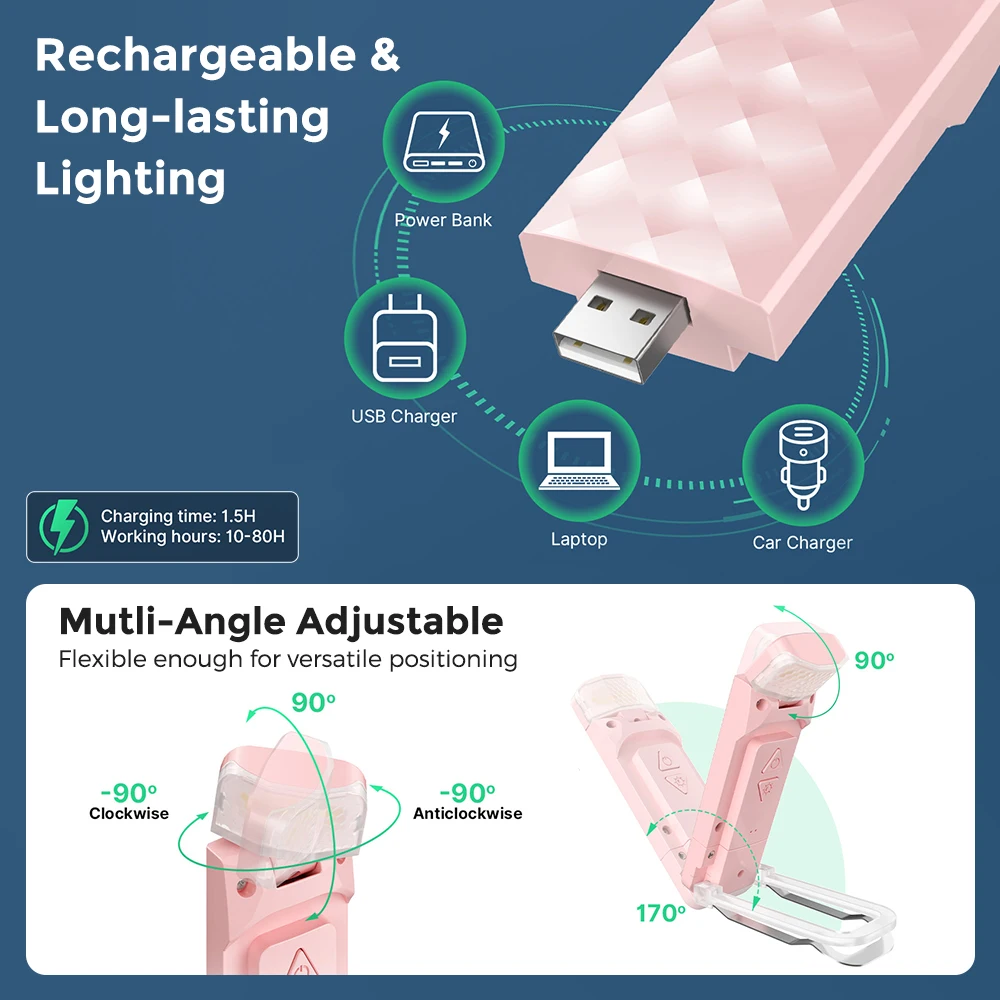 Перезаряжаемая лампа для чтения с таймером