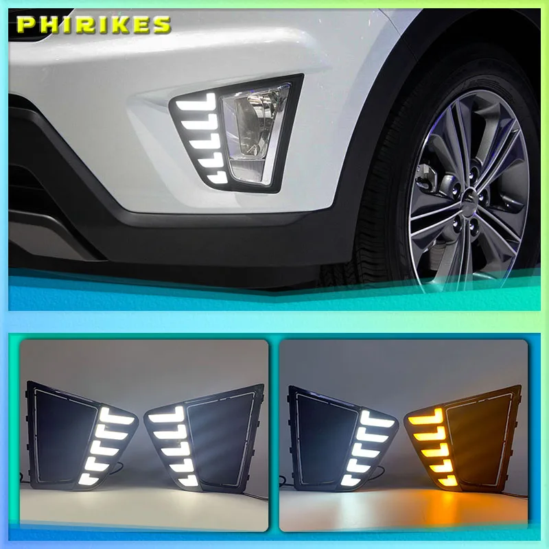 

LED DRL Daytime Running Lights LED Day Lights for Car Special Hyundai IX25 Creta 2014 2015 2016 Replace Fog Lamp Cover Holes
