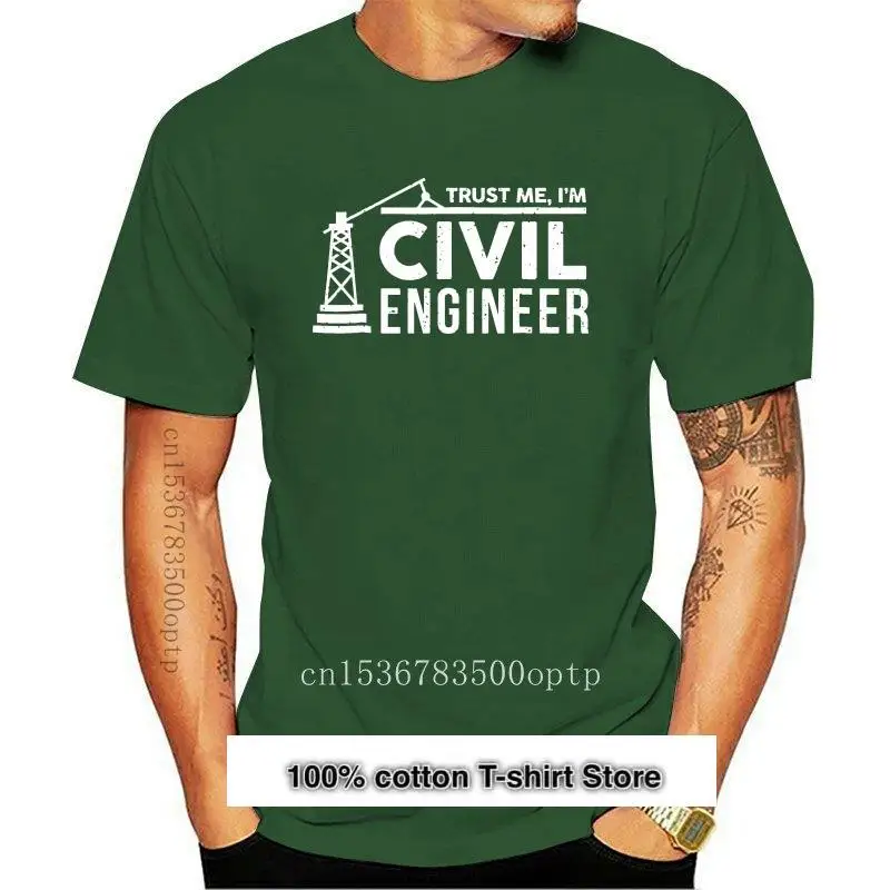 

Camiseta de manga corta para hombre, camisa de marca Trust Me Im Civil Engineer