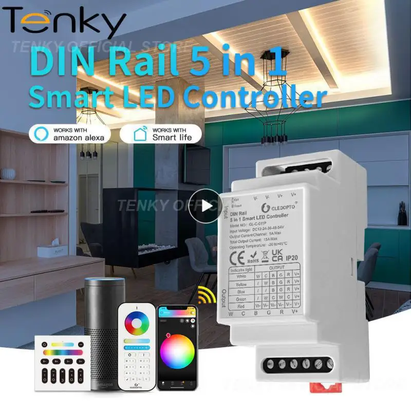 

Zigbee3.0 Zigbee 3.0 Din Rail 5 In 1 Tuya Switch Led Light Dimmer Alexa Home