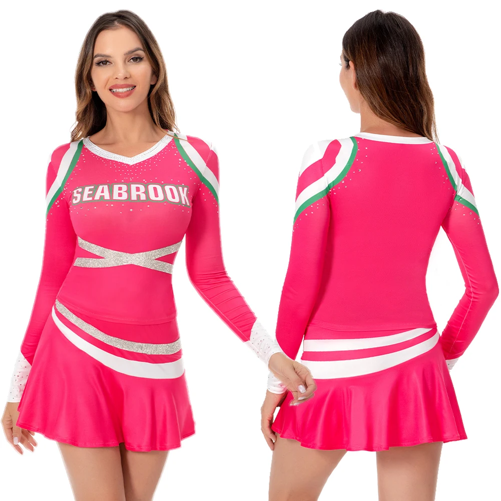 Женский костюм для косплея Addison Cheerleader костюмированной вечеринки зомби 3 на