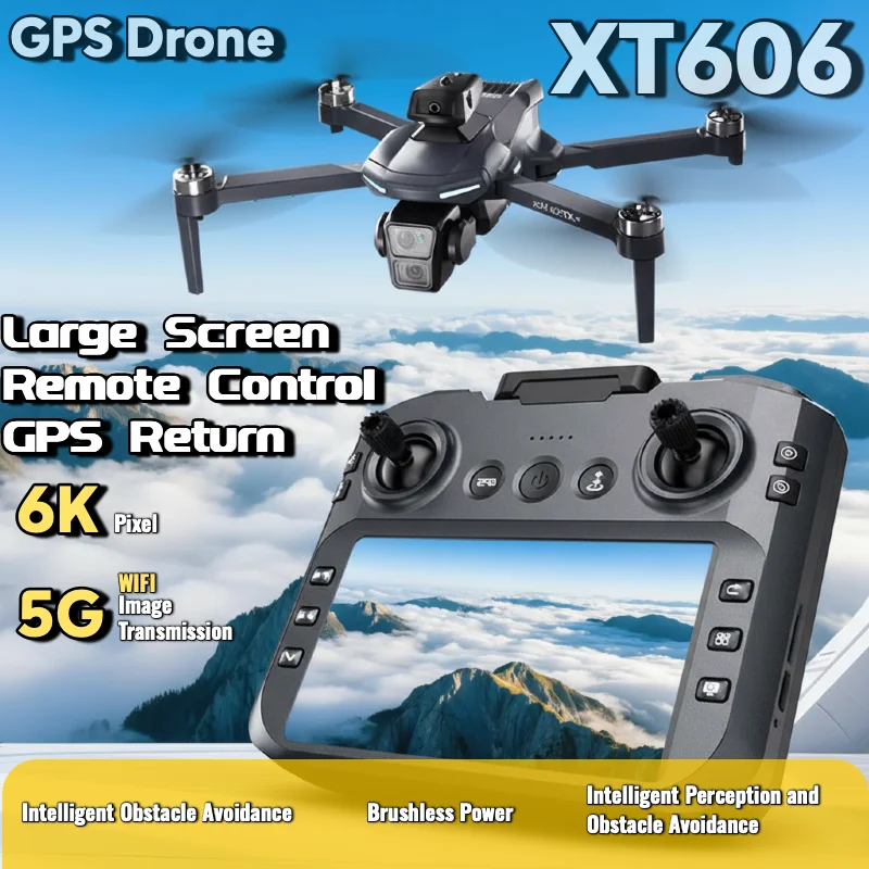 Фото Для Xiaomi XT606 MAX GPS Drone 4k Профессиональная 8K HD камера FPV Wish Screen Drone 360 °   Квадрокоптер для предотвращения препятствий, игрушечный дрон №5
