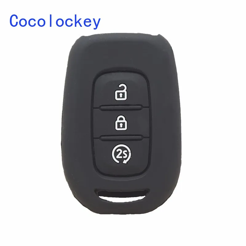 Cocolockey силиконовый чехол для автомобильного ключа, чехол для Renault Duster, 3 кнопки дистанционного управления, протектор ключа, автозапчасти, авт...