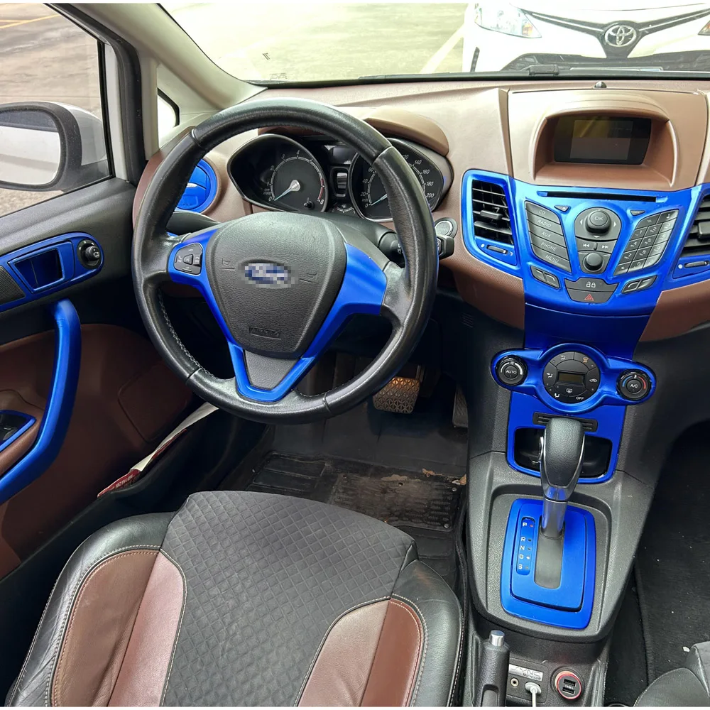 Углеродное волокно для Ford fiesta 2009-2015 автомобильная пленка наклейки интерьера