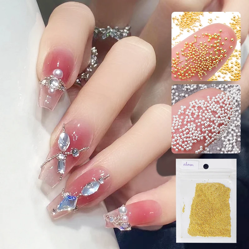 Кристальные Крошечные стеклянные шарики для маникюра, микро-бусины для украшения ногтей, подвески «сделай сам», аксессуары для дизайна ногтей
