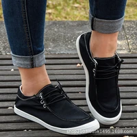 2022 canvas breathable flats shoes womens fashion sneakers soft sole casual sneakers slip on plus size ladies vulcanized shoes