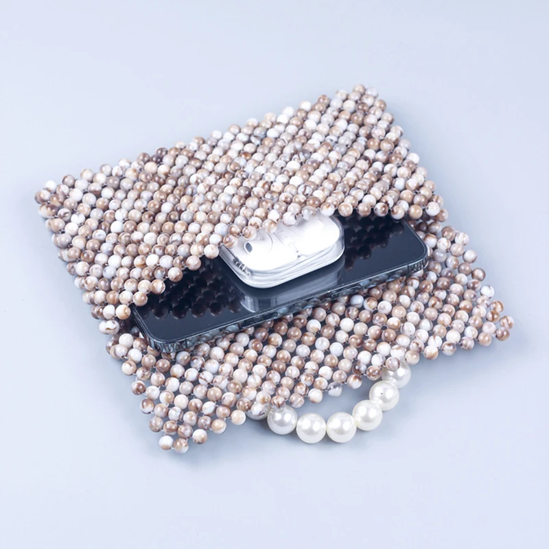 Индивидуальная винтажная женская сумка-книжка с бусинами ручная работа