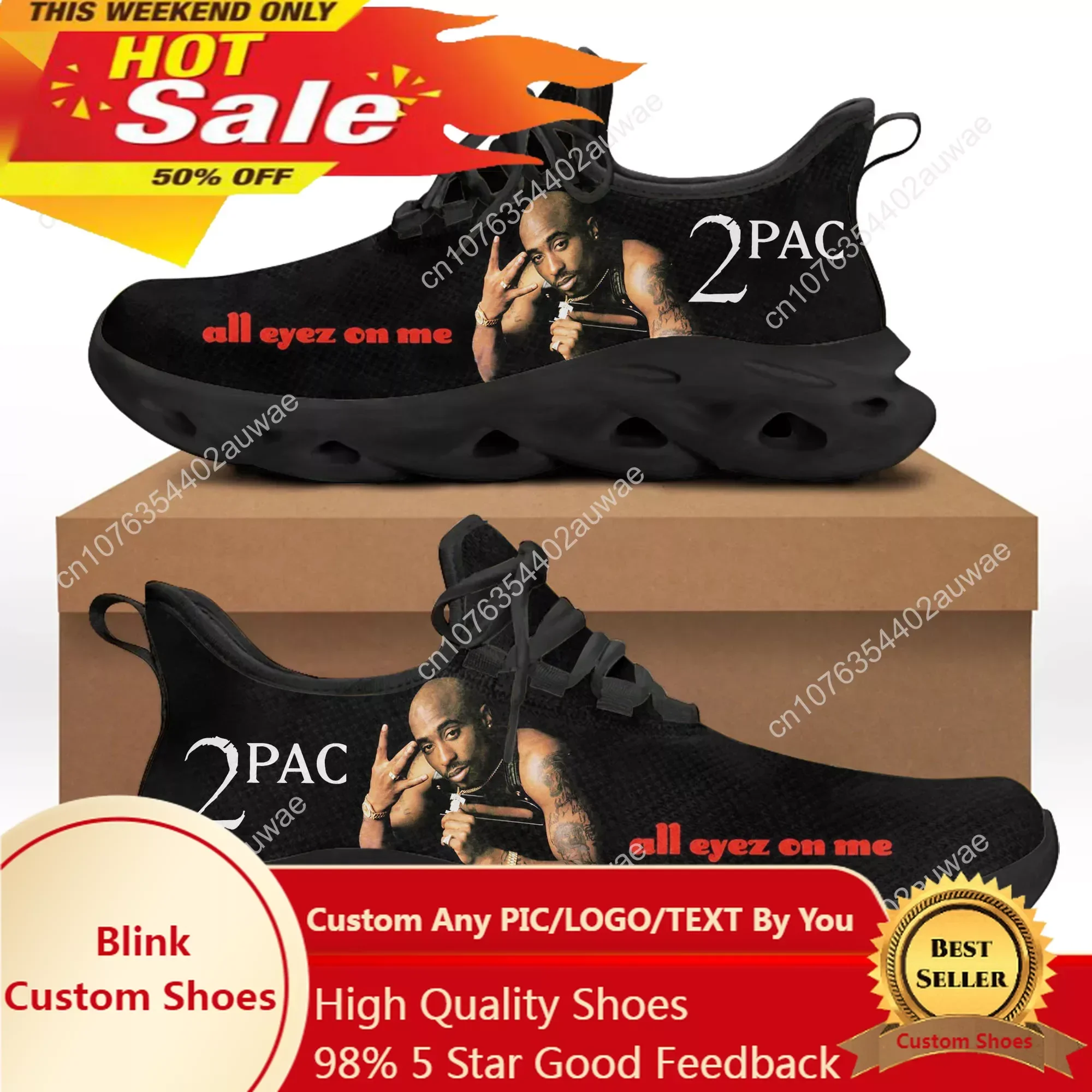 Кроссовки Tupac Rap All Eyez on Me, спортивная обувь для мужчин, женщин, подростков, детей, повседневные, под заказ, обувь для пар, 2 шт.