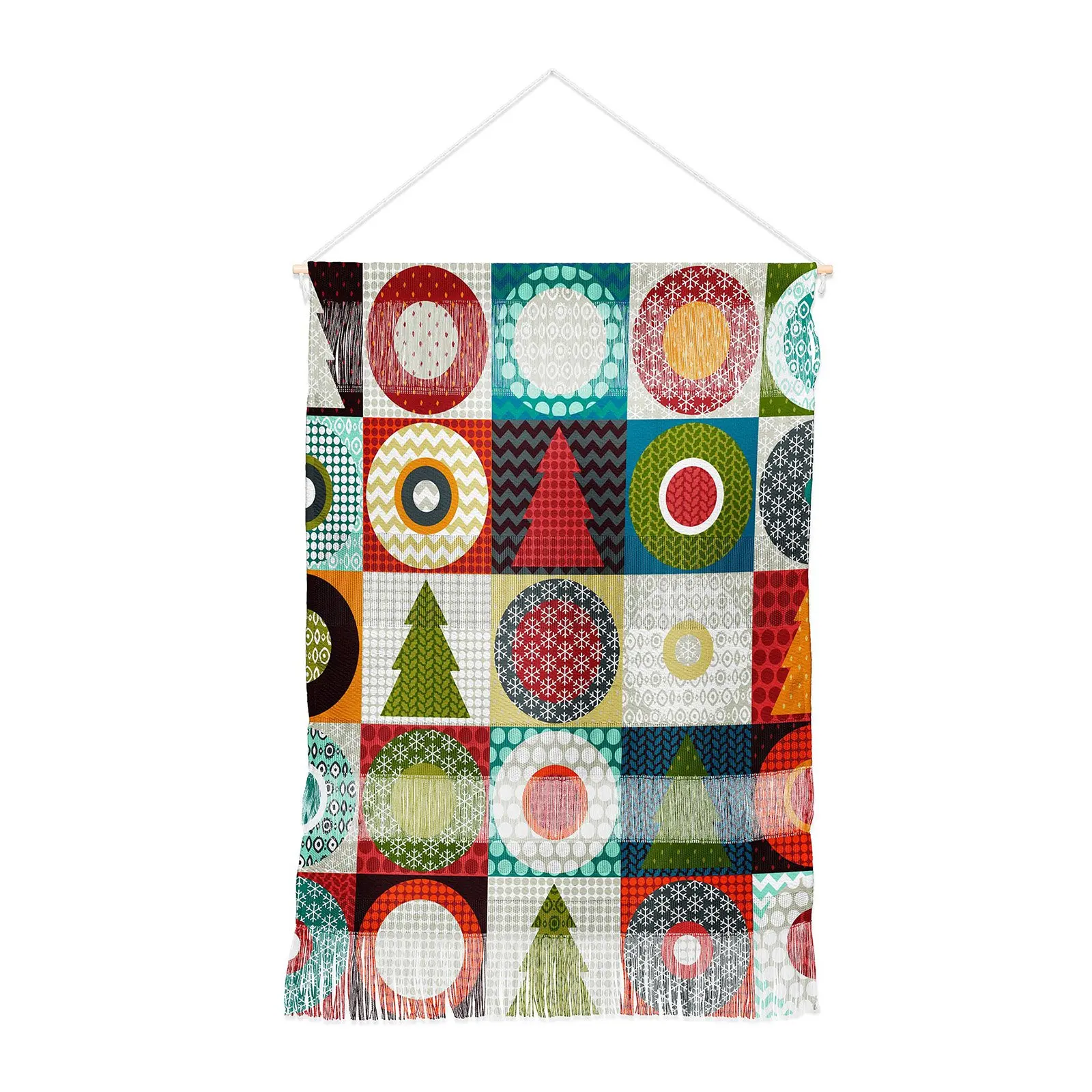 

Free Shipping Geo Christmas Portrait Wall Hanging