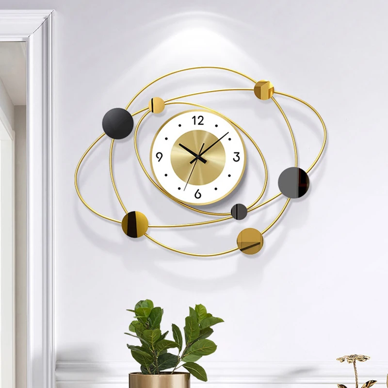 

Nordic Design Round Wall Clock Bedroom Metal Silent Wall Clocks Modern Living Room Stylish Relojes De Pared Minimalist Decor