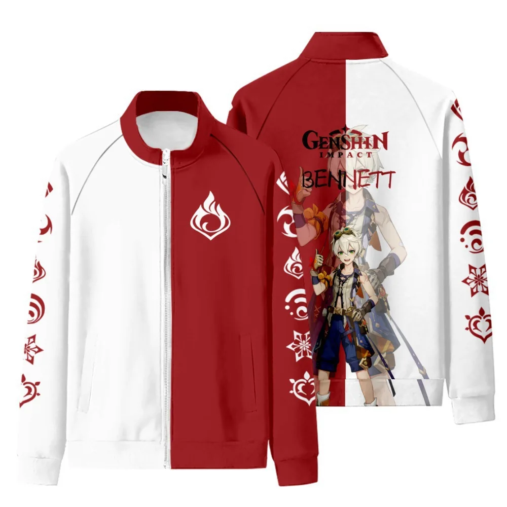 

Ударная куртка 2022 Genshin, толстовка на молнии с длинным рукавом, спортивный костюм, модная одежда для косплея в стиле Харадзюку