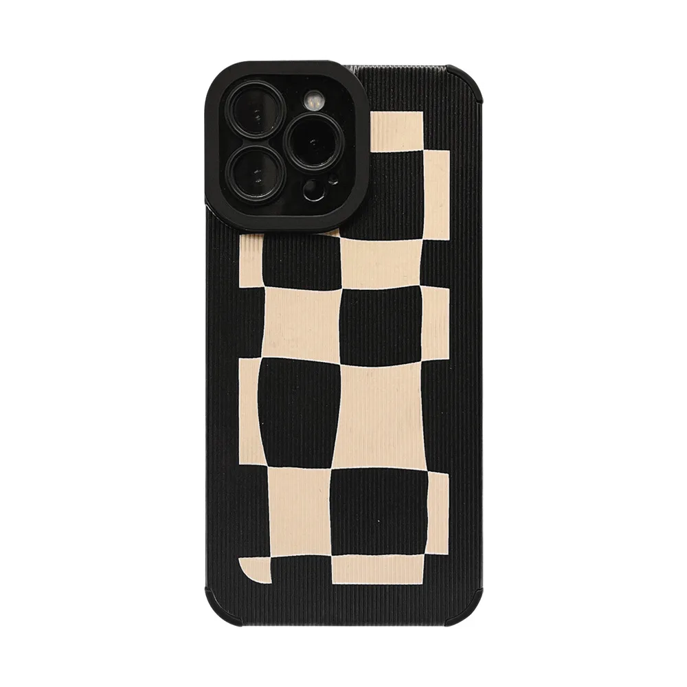 Luxury Vintage Lattice Phone Case For IPhone 13 12 11 Pro Max X XR XS Max 8 7 Plus SE 2022 Soft Silicone Shockproof Cover Case