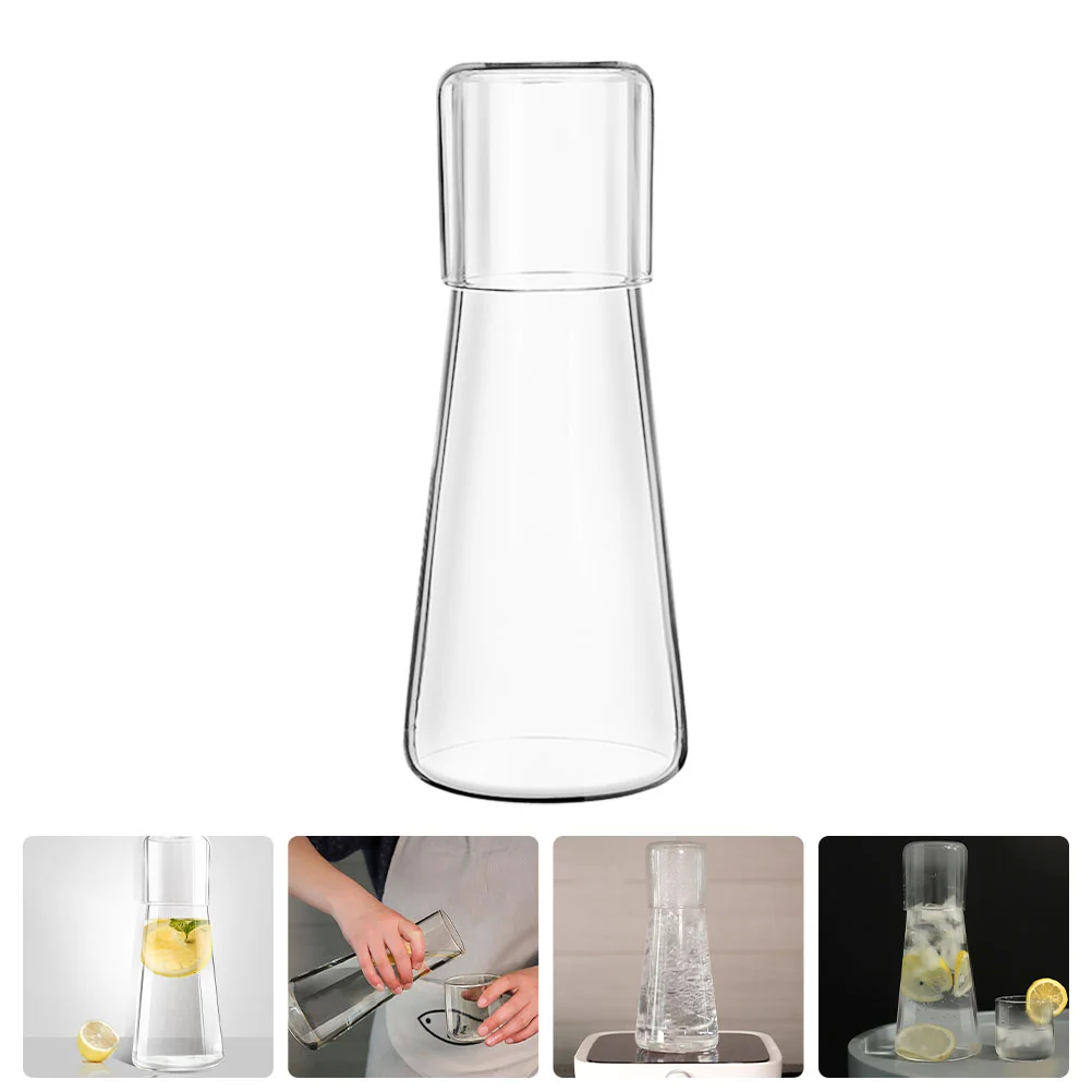 

1 Set Jug Water Pitcher Cup Set Glass Water Pitcher Small Glass Pitcher with Lid Cold Water Pitcher Ice Tea Pitcher for Fridge
