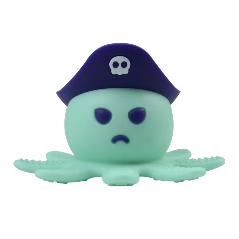 

Captain Octopus Molar Supplies Chew Toys Silicone Baby Teether Toy Teething Relieve Stress High-Quality Material Made 2022 New