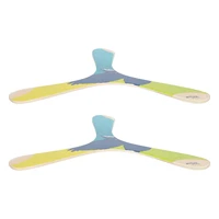 2pcs wooden boomerang 3 bladed for kids and adults outdoor sports flying for children