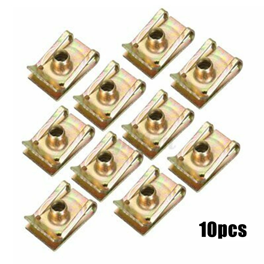 

Universal Fairing Spire Speed Clips Clamp Fastener Screw Nuts Sportbike Zinc Plated Steel 10pcs 23.5x15.5mm 6mm