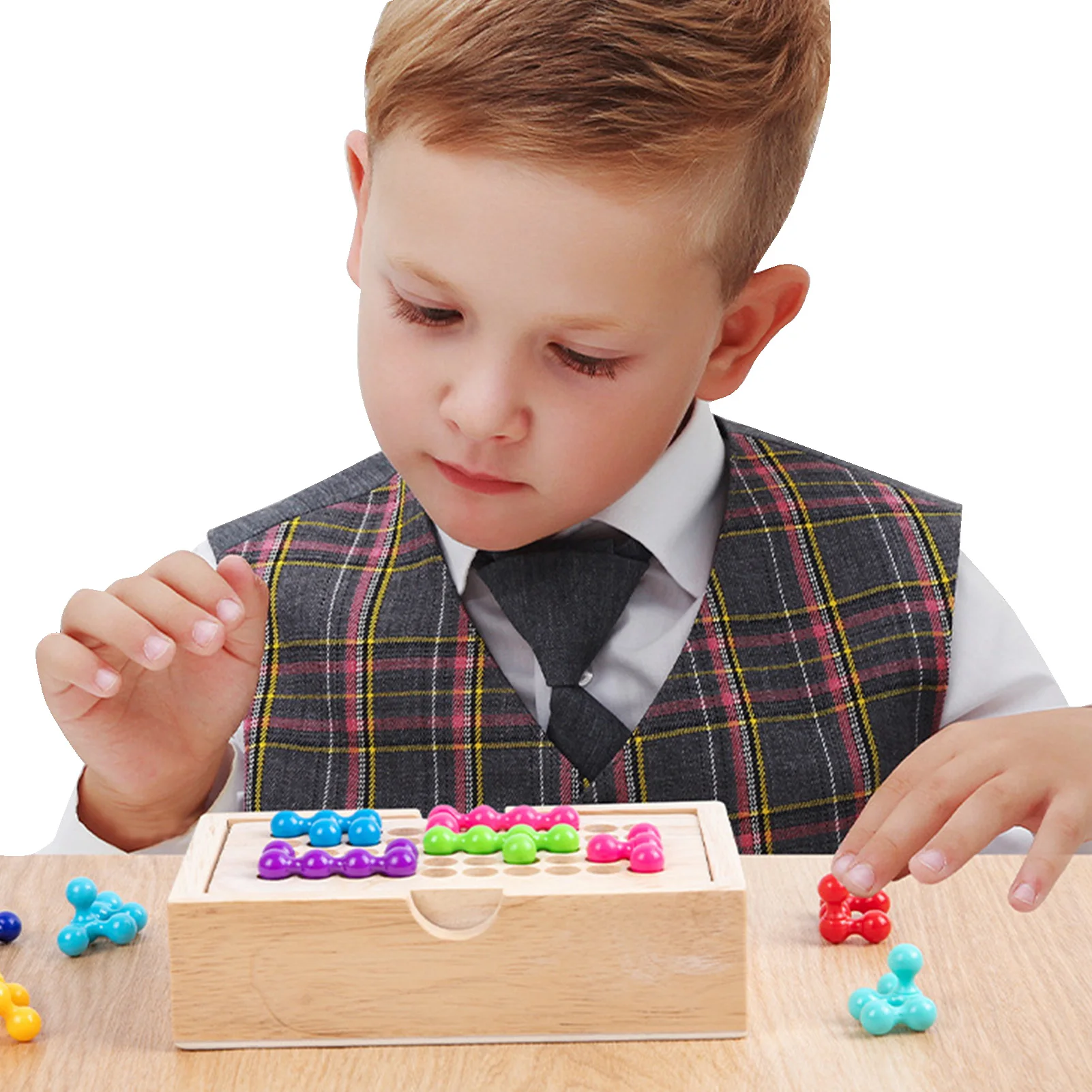 

Bead Puzzle for Kid | Colorful Bead Blocks Puzzle Game for Baby | Children's Bead Puzzle Color Sorting Stacking Art Toys Jigsaw