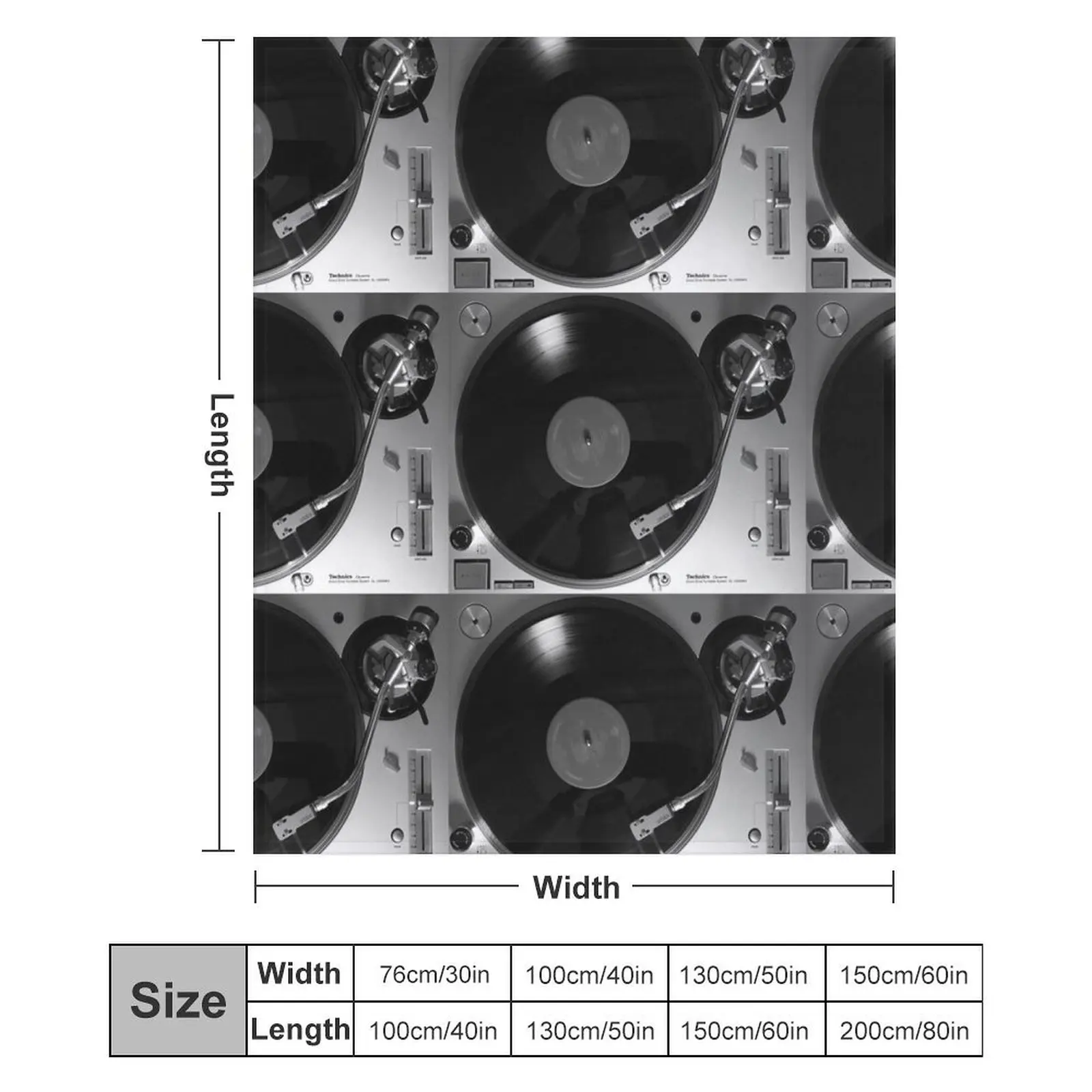 Плед Technics SL-1200GR для проигрывателя винила, уютный плед из микрофибры для дома и спальни (art.: 3920d89f28d07) - 3920d89f28d07