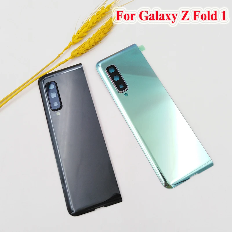 

Задняя крышка батарейного отсека для Samsung Z Fold 1 5G стеклянная задняя крышка корпуса Запасные части для Galaxy Z Fold1 F900 и объектива камеры