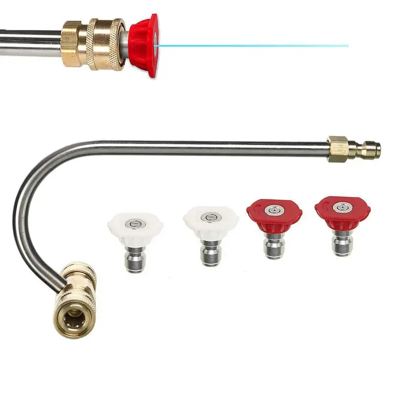 

Gutter Cleaner Tools Pressure Washer Gutter Cleaning Tool Double Nozzle Design Quick Connection Head 4000PSI