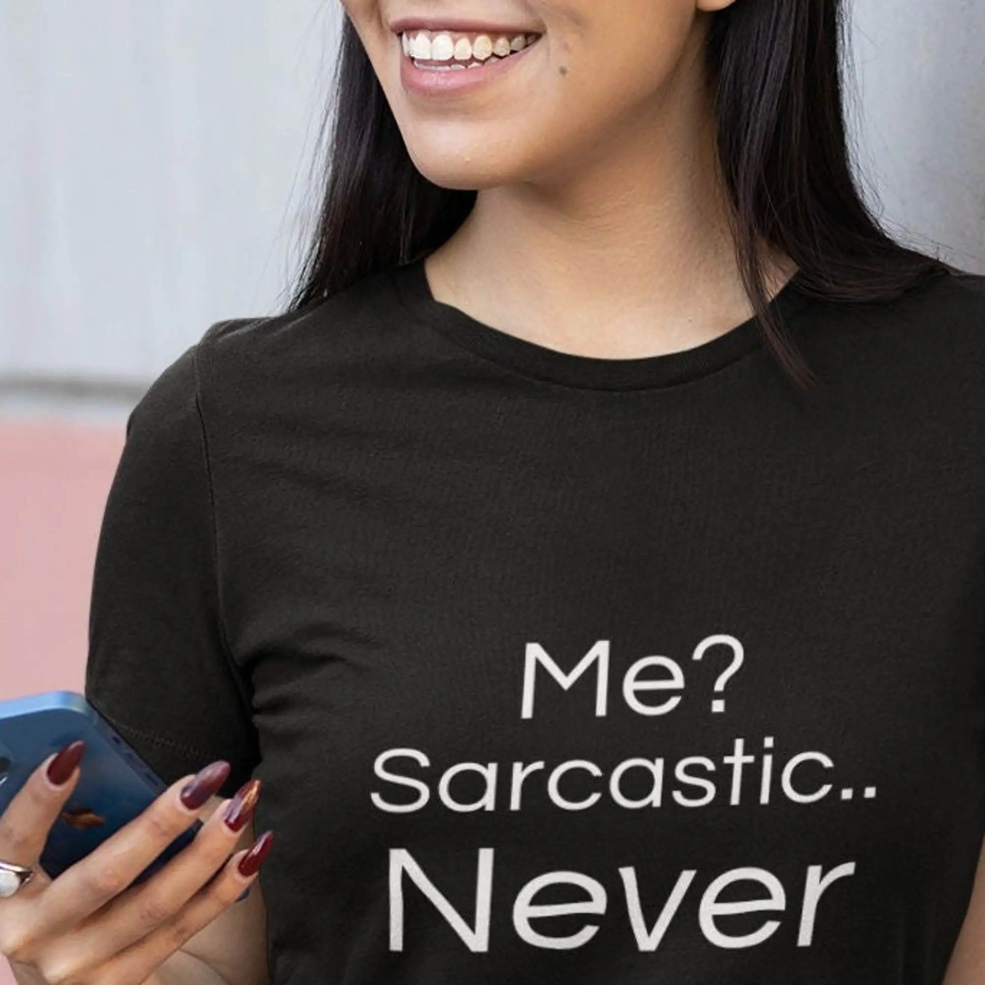 Я саркастическая никогда не футболка с надписью Sarcasm