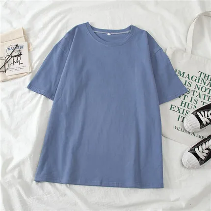 

2022new Short Sleeve O Neck Loose Tshirt Summer Fashion Women