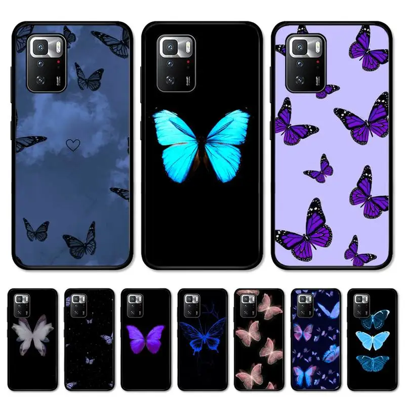 

Butterfly Phone Case for Redmi 5 6 7 8 9 A 5plus K20 4X S2 GO 6 K30 pro