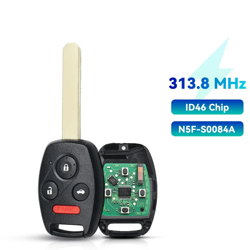 Фото KEYYOU 2/3/4 кнопки программа DIY комплект дистанционного брелока для Honda Civic LX Odyssey N5F-S0084A 313,8/433 МГц 2006-2014 программатор №4