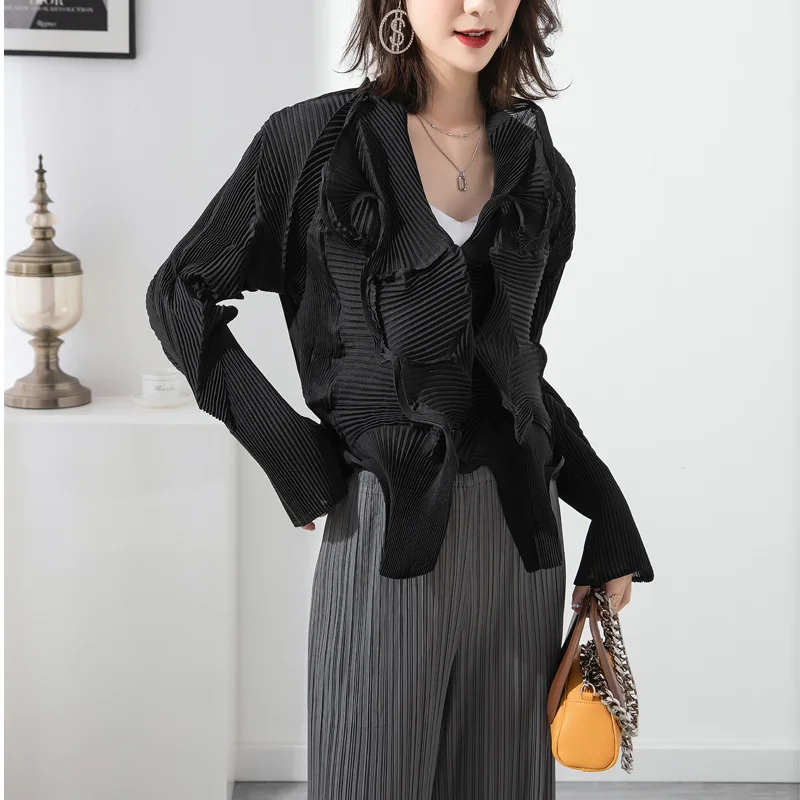 Женский плиссированный топ YUDX Miyake Весенняя Новинка 2023 необычный Повседневный