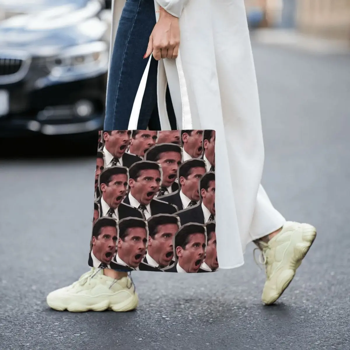 

Michael Scott Collage - The Office US Women Totes canvas handbag canvas shopping bag