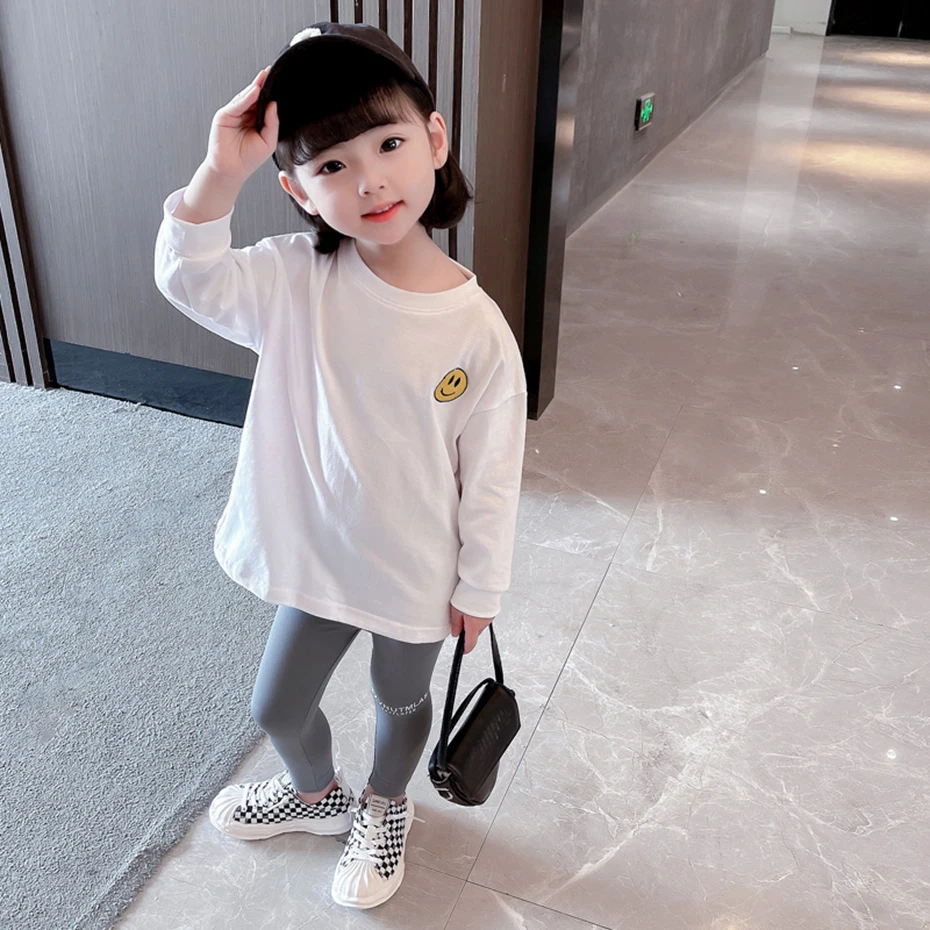 

Toddler Children T-shirts Embroidery Girl Top Spring Autumn Top Kids Casual Style Girl Clothes Girls Clothes T-shirt Clothes