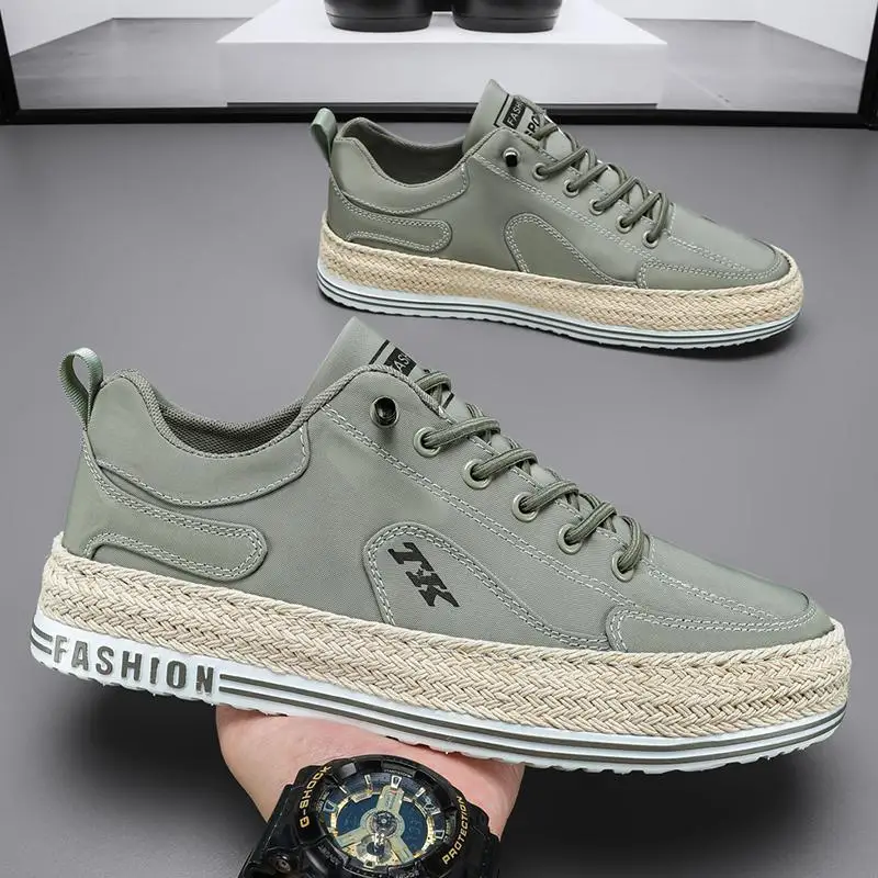 

Men's Shoes 2023 New Autumn Wear-Resistant Work Board Shoes Men's Kitchen Youth Casual Leather Shoes Black Labor Protection Fas