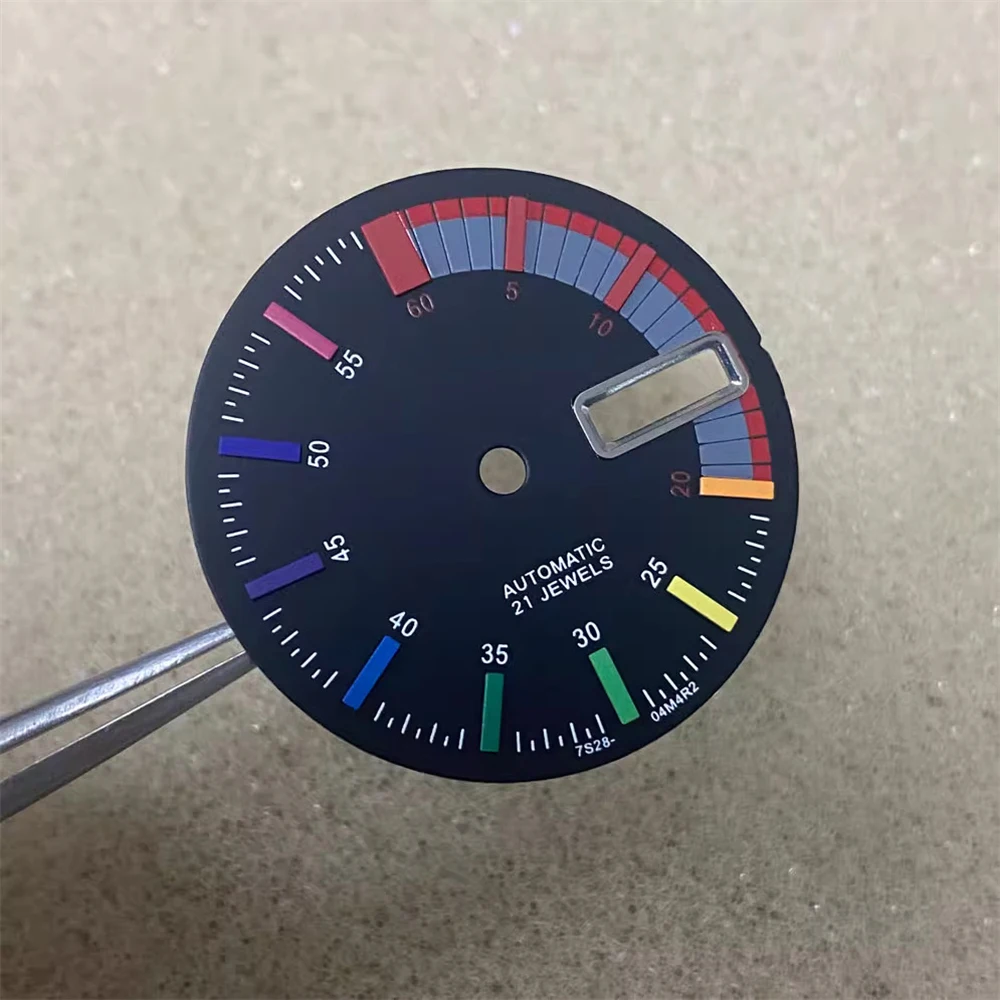 

NH36 Dial 28.5mm No Luminous Watch Faces Rainbow Scale Watch Dial for NH36 4R 7S Movement Mechanical Watch Accessories