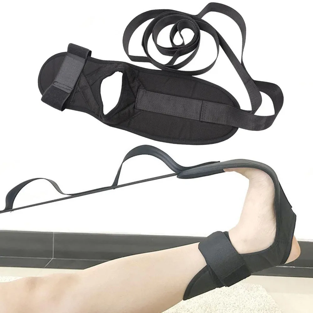 

1PC 130cm Yoga Ligament Belt Correction Drop Foot Foot Ankle Leg Ribbon Cloth Stretching Training Reliable Multi-ring Buckle