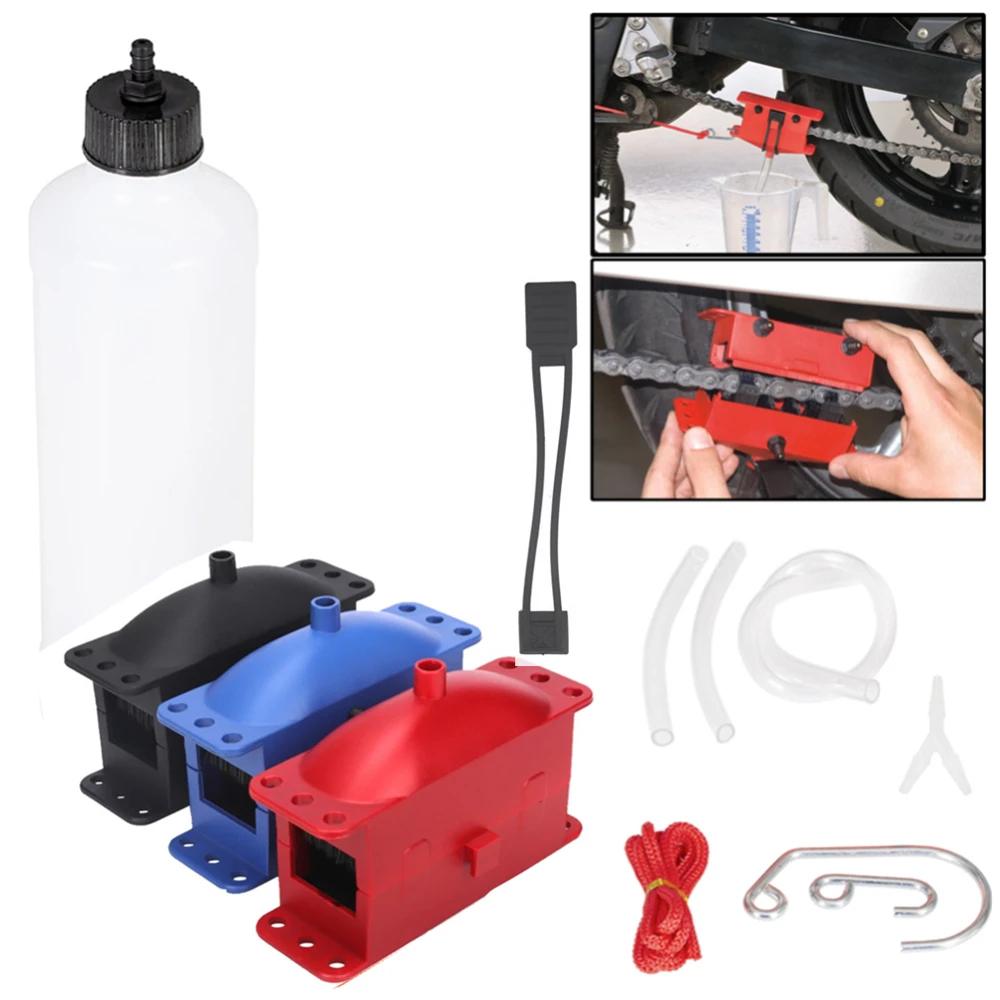 

Motorcycle chain cleaning machine kit Brush Gear Cleaner Tool For Motorbike Chains Lube Device Lubricating Accessory