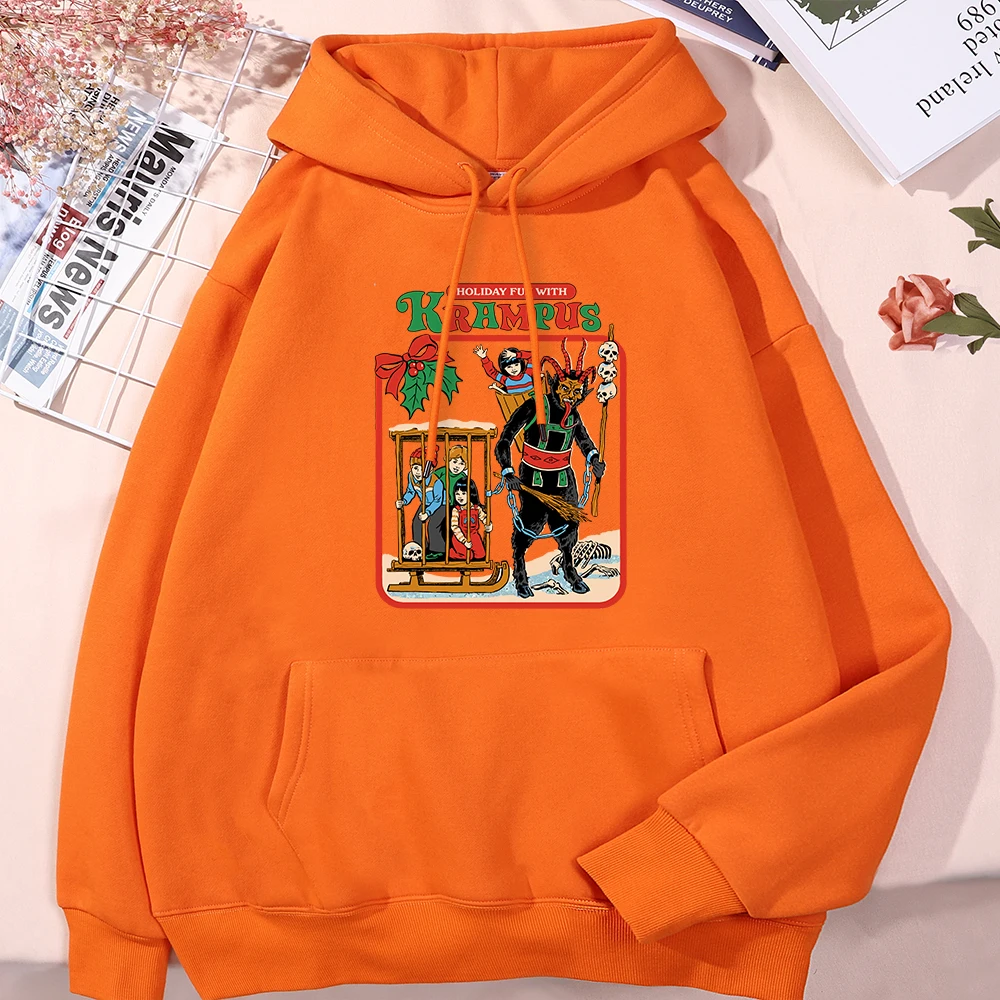 

Fun With Krampus Sticker Men Hooded Chrimbo Gift Fashion Oversized Sweatshirts Kpop Soft Outerwear Aesthetic Male Sweatershirts
