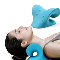 neck shoulder stretcher massage pillow relaxer cervical traction device massage pillow for pain relieve pain spine correction