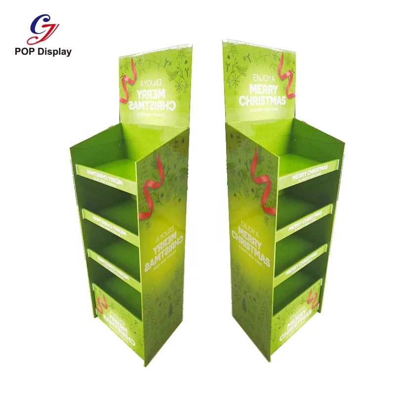 

Рекламный Подарочный продукт, картонный напольный выставочный стенд, отдельные Стенды для рождественской рекламы