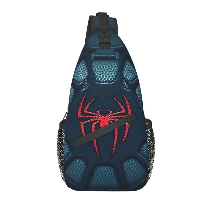 

Super Hero Spider Logo Sling Chest Bag Custom Shoulder Crossbody Backpack for Men Cycling Camping Daypack