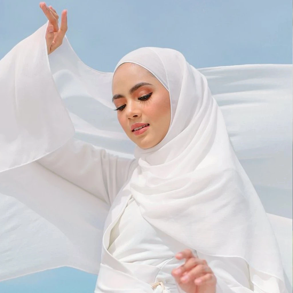 Шифоновый хиджаб с пузырьками, шарф для женщин, макси-палантины, однотонные шали для женщин, мусульманский хиджаб, длинный тюрбан для женщин...
