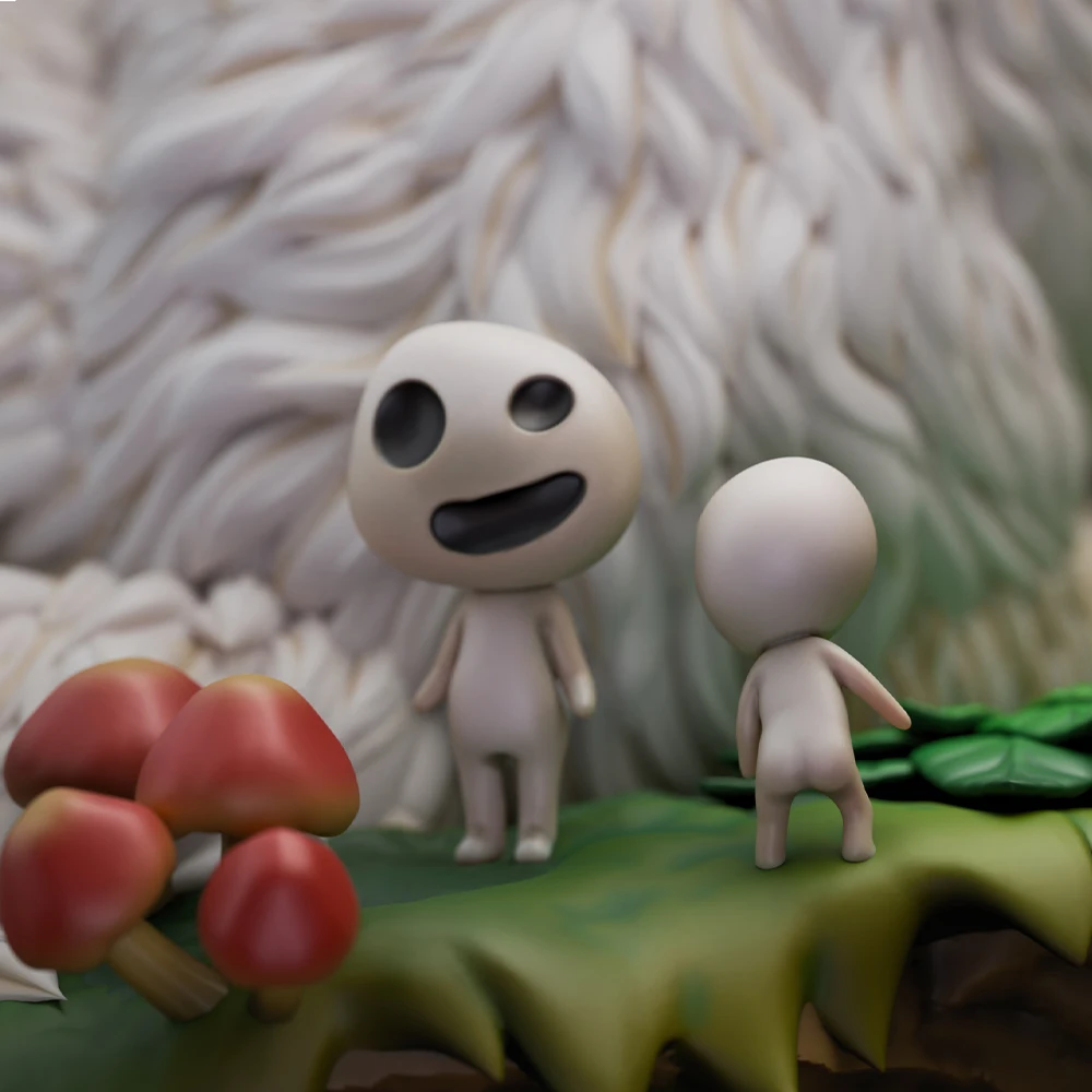 SFW набор моделей из смолы волк и девочка кукла с 3d принтом 1/24 несобранные