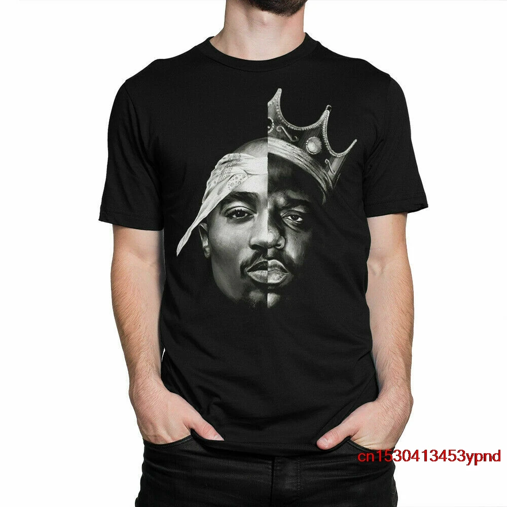 The Notorious BIG x 2Pac Combo T-Shirt Biggie Smalls And Tupac 90s Rap Tee Hip Hop tee man's t-shirt